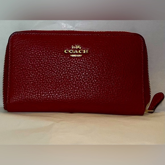 Coach Handbags - Coach Merlot Color Medium Id Zip Wallet